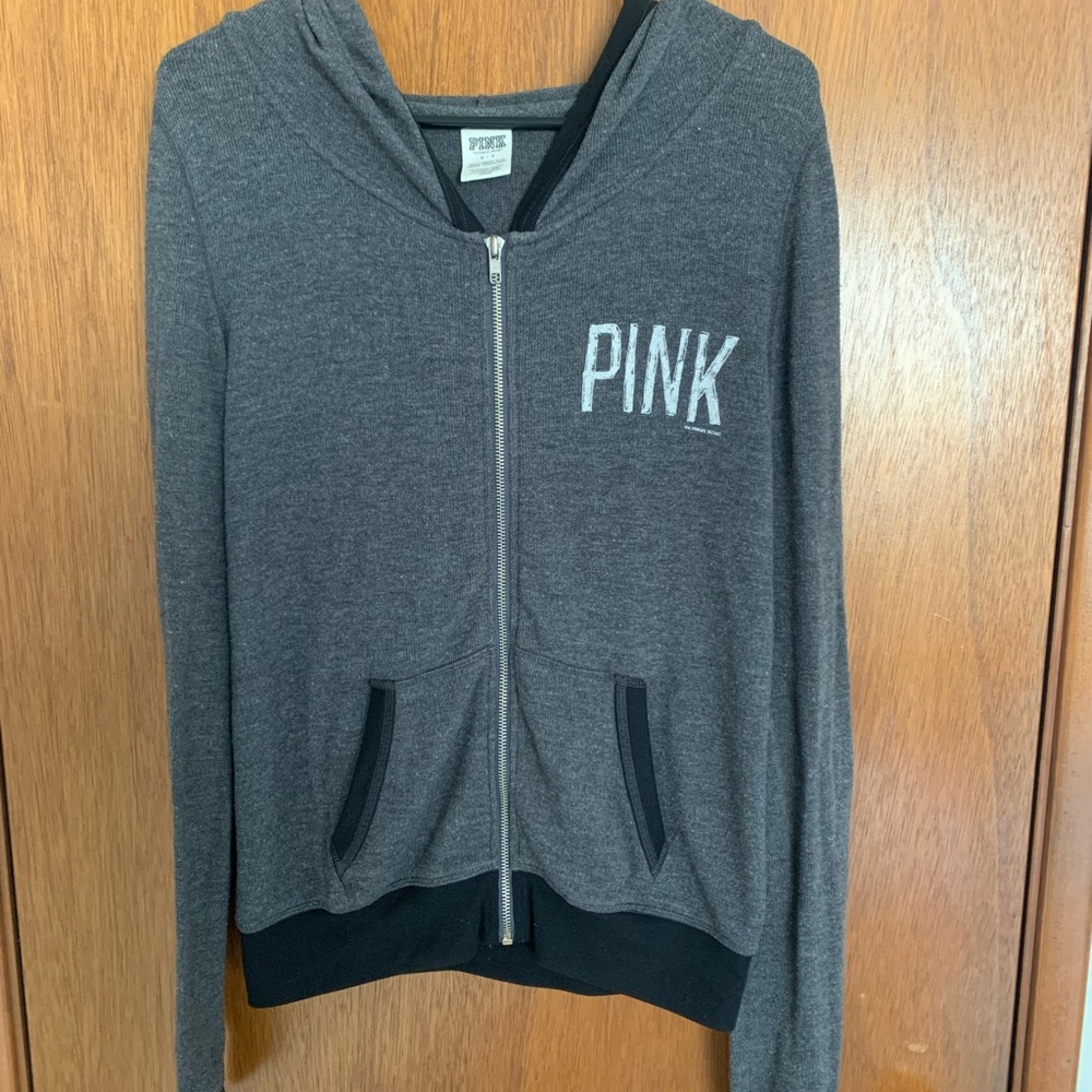 Victoria’s Secret PINK gray zip up sweater